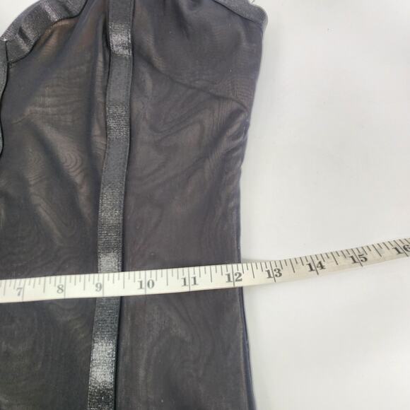 BEBE Corset Bodycon Dress Womens Small Black Mesh Backless Sheer Lined Sexy Glam - Picture 6 of 7